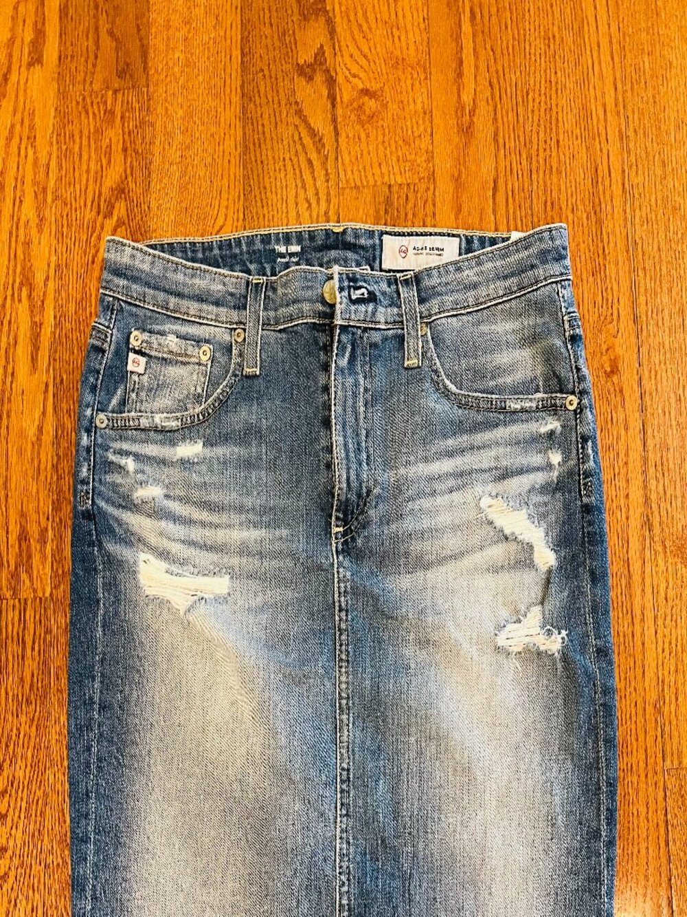 AG Ariano Goldschmied The Erin Pencial Skirt Denim Skirt 29 R
